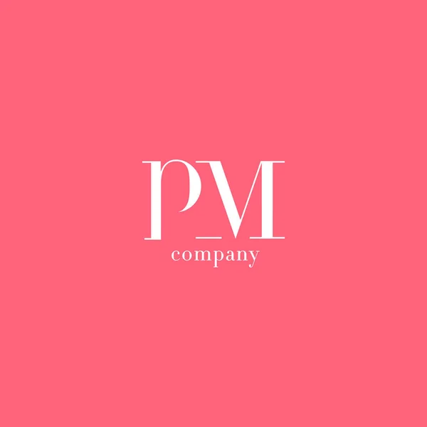 P & M betű cég logója — Stock Vector