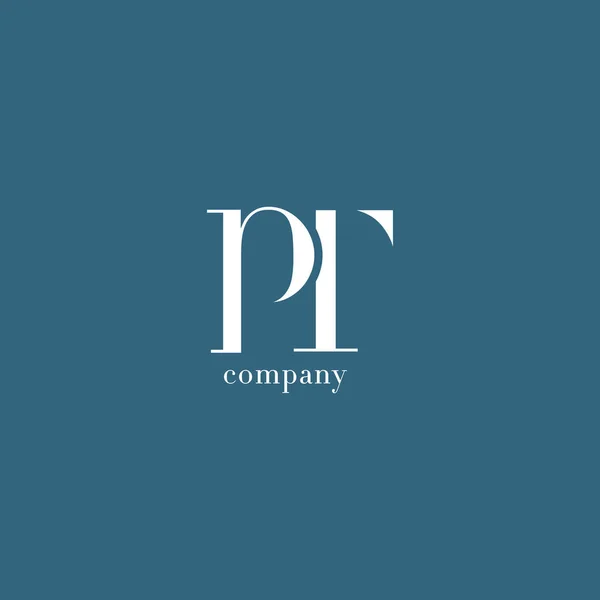 P ・ T 文字の会社のロゴ — ストックベクタ