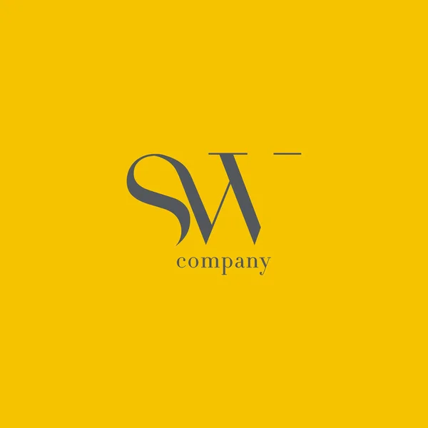 S & W brev företagslogotyp — Stock vektor