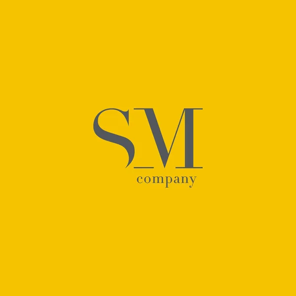 S & M Carta logotipo da empresa —  Vetores de Stock