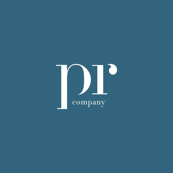 P ・ R 文字の会社のロゴ — ストックベクタ
