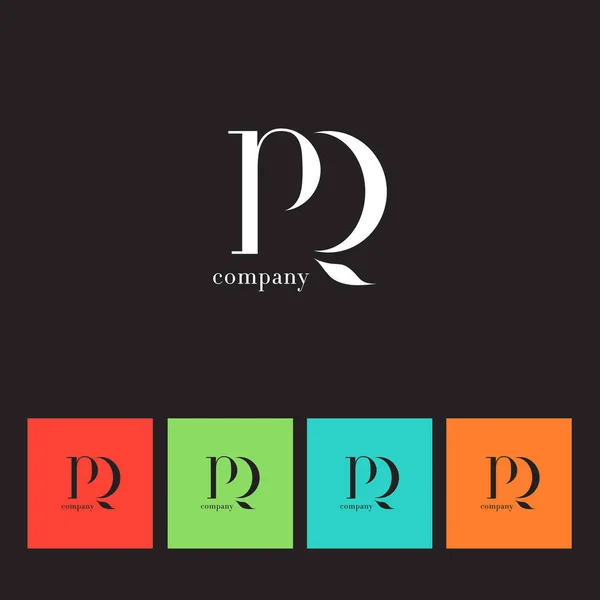 P 与 Q 信公司徽标 — 图库矢量图片