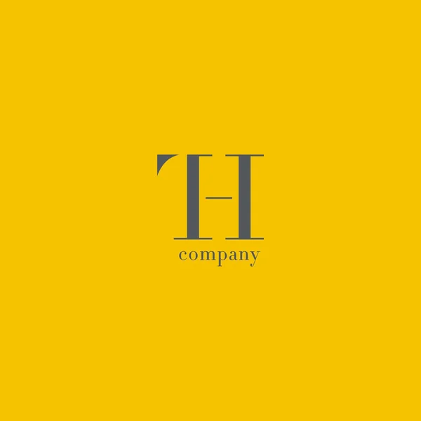 Logo de la empresa T & H Letter — Vector de stock