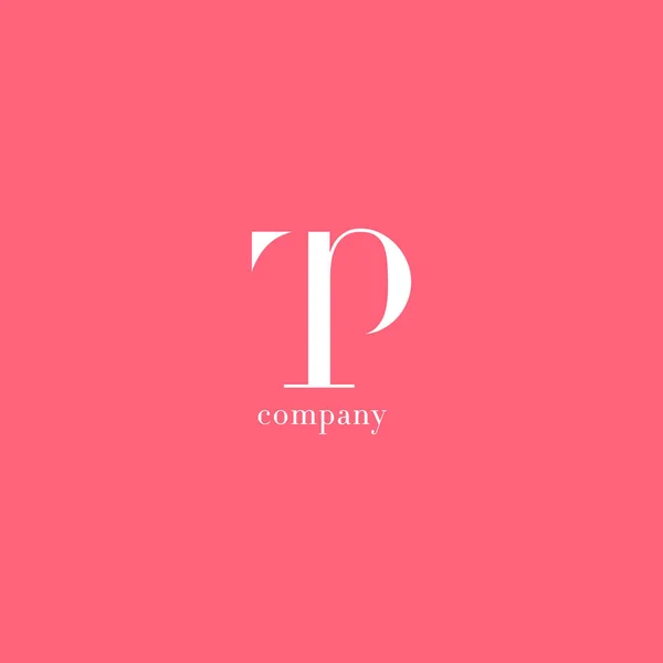 Logo T & P Letter Company — Vettoriale Stock