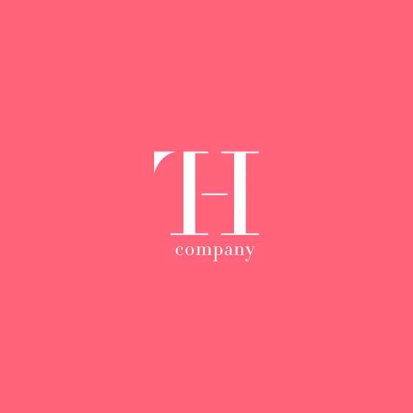 T & H Letter Company Logo — Stock Vector