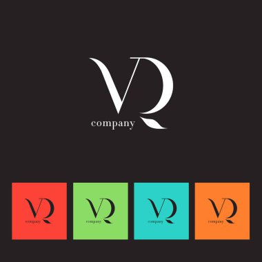 V ve Q harfi şirket logosu 