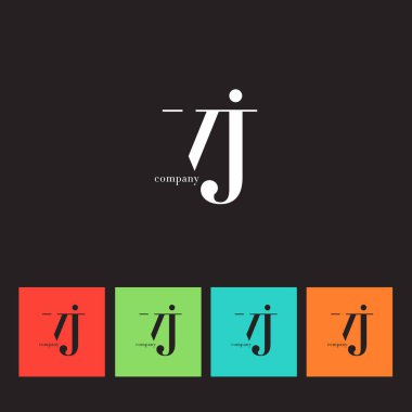 V ve J harfi şirket logosu 