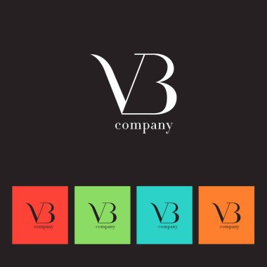 V ve B harfi şirket logosu 
