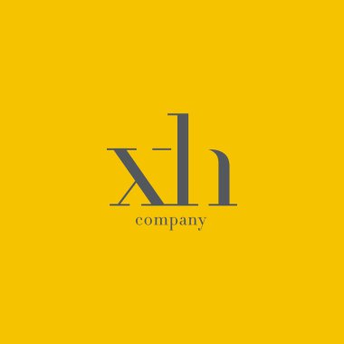 X ve H harfi şirket logosu 