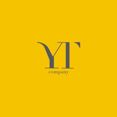 Y ve T harfi şirket logosu 