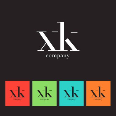 X ve K harfi şirket logosu 