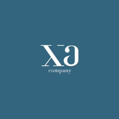 X ve mektup şirket logosu 