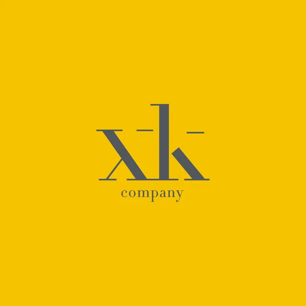 X ve K harfi şirket logosu — Stok Vektör