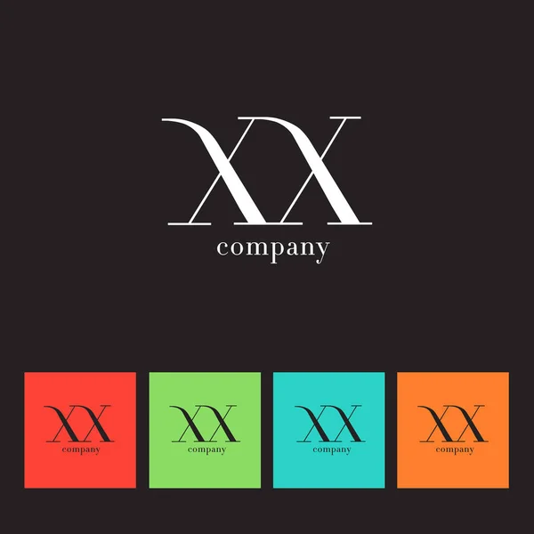 Logo de la empresa X & X Letter — Vector de stock