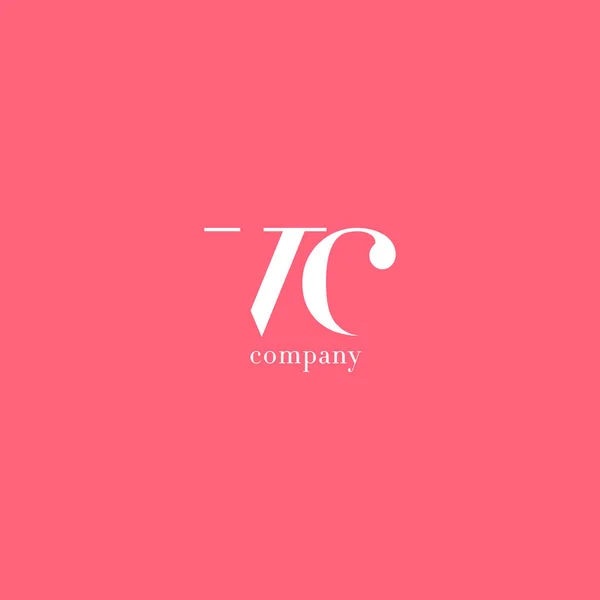 V & C Letter Company Logo - Stok Vektor