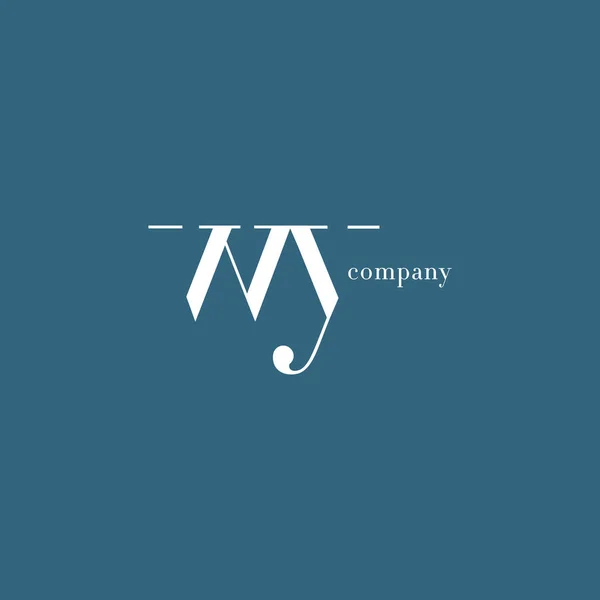 Логотип компанії W & Y Letter — стоковий вектор