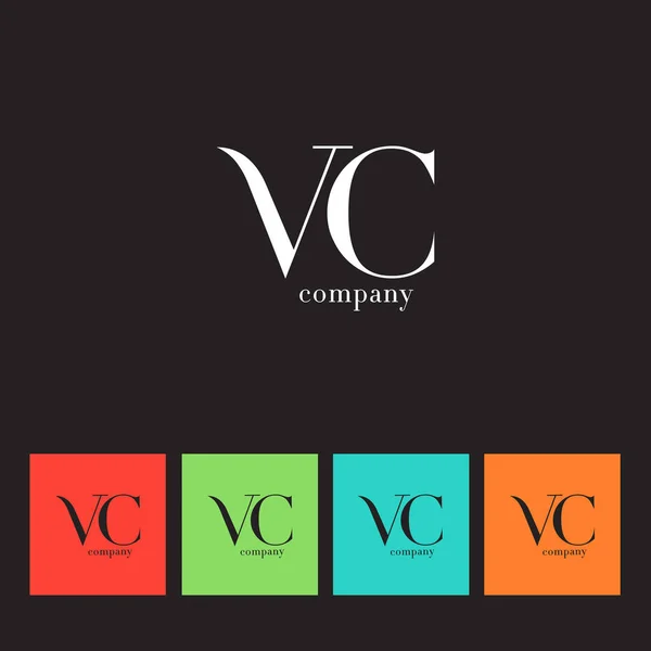 V & C Carta logotipo da empresa — Vetor de Stock