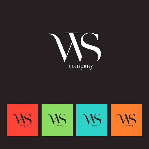 W & S Carta logotipo da empresa —  Vetores de Stock