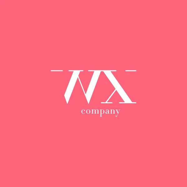 W & X brev företagslogotyp — Stock vektor