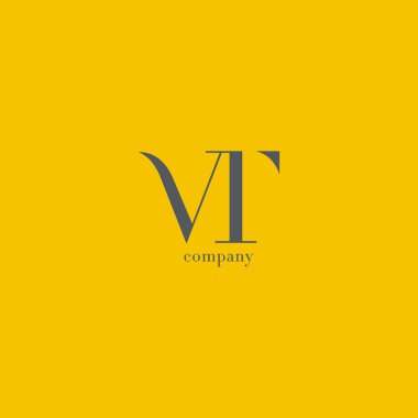 V ve T harfi şirket logosu 