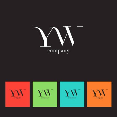 Y ve W harfi şirket logosu 