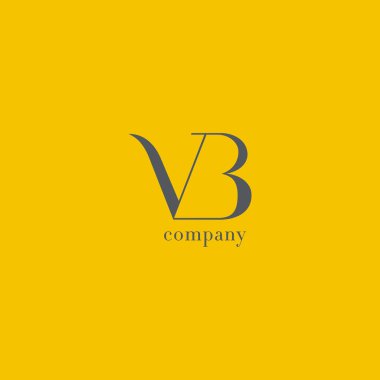 V ve B harfi şirket logosu 