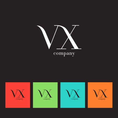 V ve X harfi şirket logosu 