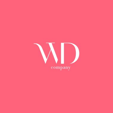 W ve D harfi şirket logosu 
