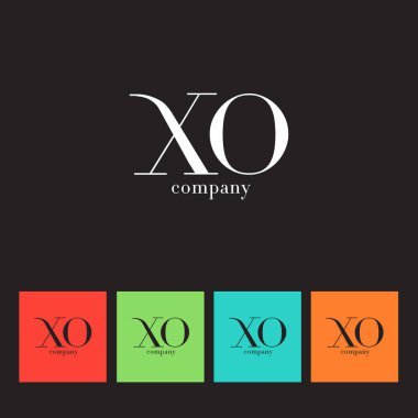 X ve O mektup şirket logosu 