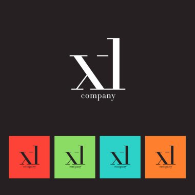 X ve L harfi şirket logosu 
