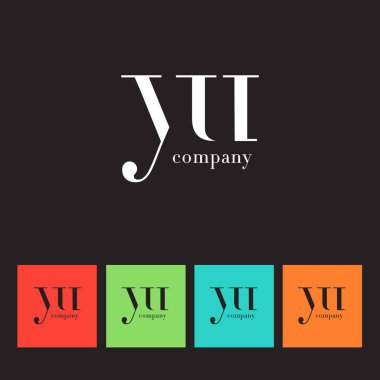 Y ve U harfi şirket logosu 