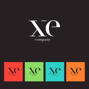 X ve E harfi şirket logosu 
