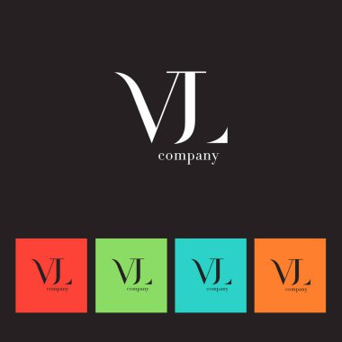 V ve L harfi şirket logosu 