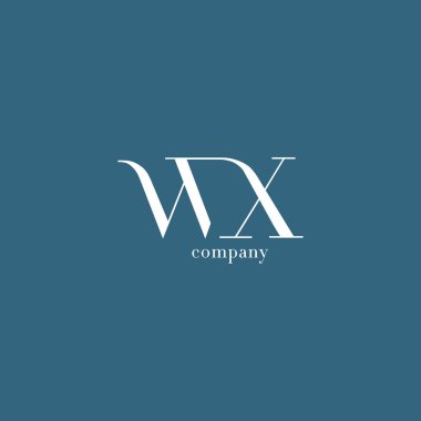 W ve X harfi şirket logosu 