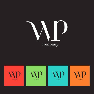 W ve P harfi şirket logosu 