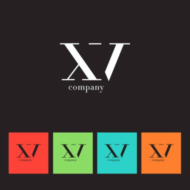X ve V harfi şirket logosu 