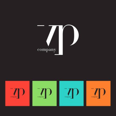 V ve P harfi şirket logosu 