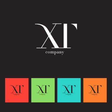 X ve T harfi şirket logosu 