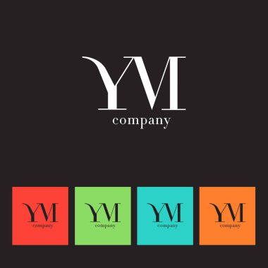 Y ve M harfi şirket logosu 