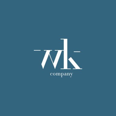 W ve K harfi şirket logosu 