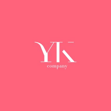 Y ve K harfi şirket logosu 
