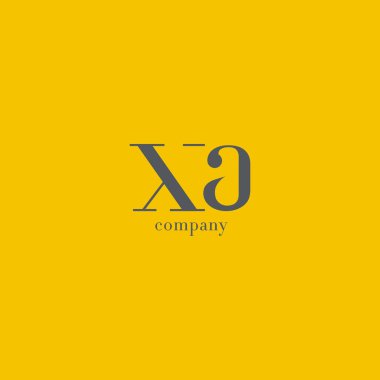 X ve mektup şirket logosu 