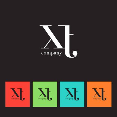 X ve T harfi şirket logosu 