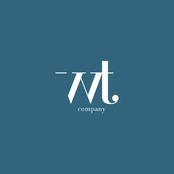 Logotipo de W & T Letter Company — Archivo Imágenes Vectoriales