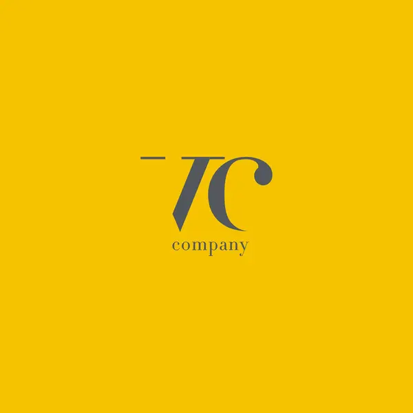 V & C Carta logotipo da empresa — Vetor de Stock