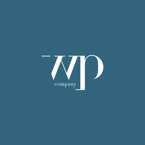 W & P brev företagslogotyp — Stock vektor