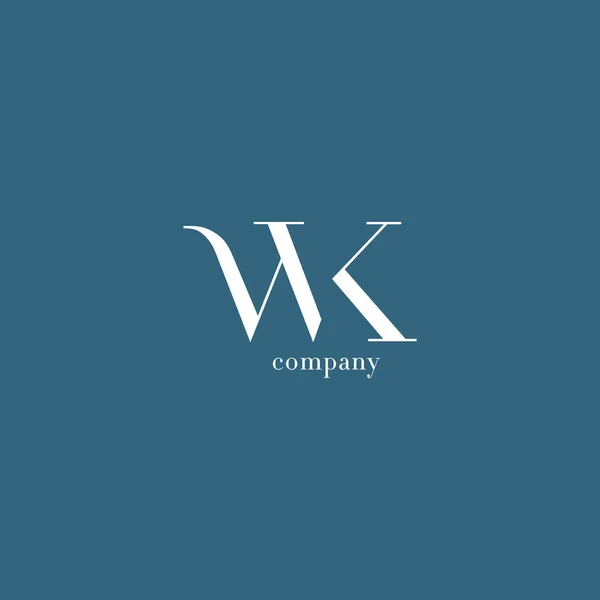 W & K brev företagslogotyp — Stock vektor