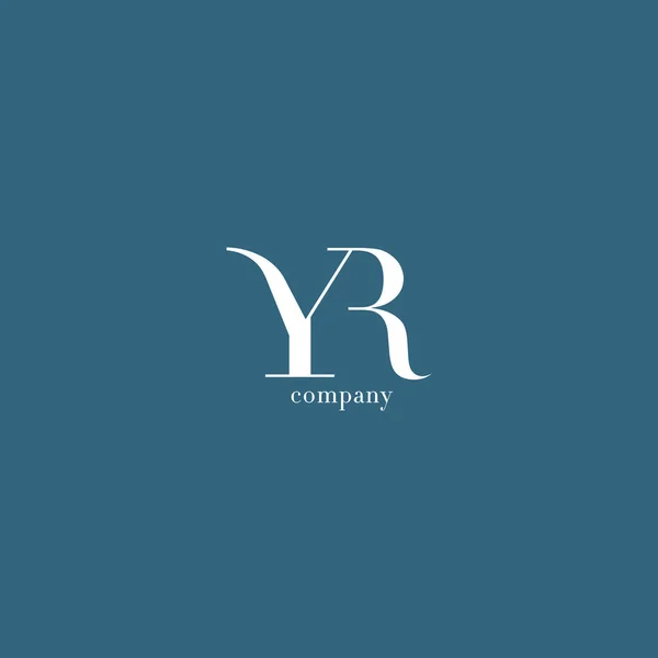 Y & Logo společnosti písmeno R — Stockový vektor
