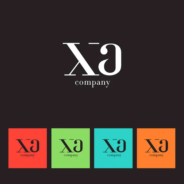 Logo de la empresa X & A Letter — Vector de stock