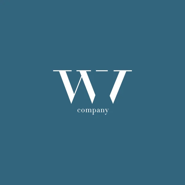 W & V Lettre Logo de l'entreprise — Image vectorielle